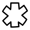 Filled Asterisk Element from Hand Drawn Icons - Variable Thickness Set