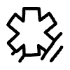 Filled Asterisk Shadow Element from Hand Drawn Icons - Variable Thickness Set