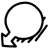 Filled Bubble Point 1 Element from Hand Drawn Icons - Variable Thickness Set