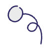 Filled Bullet Point Spiral Element from Annotations - Variable Line Thickness Set