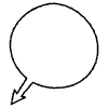 Filled Chat Bubble Arrow Point Element from Bubbles - Variable Line Thickness Set