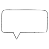 Filled Chat Bubble Horizontal Point Element from Bubbles - Variable Line Thickness Set