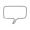 Filled Chat Bubble Horizontal Small Thought Element from Bubbles - Variable Line Thickness Set