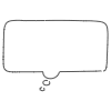 Filled Chat Bubble Horizontal Thought Element from Bubbles - Variable Line Thickness Set