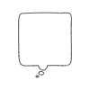 Filled Chat Bubble Square Thought Element from Bubbles - Variable Line Thickness Set