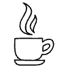Filled Coffee Cup Element from Hand Drawn Icons - Variable Thickness Set