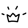 Filled Crown Element from Hand Drawn Icons - Variable Thickness Set