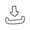 Filled Download Element from Hand Drawn Icons - Variable Thickness Set
