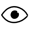 Filled Eye Element from Hand Drawn Icons - Variable Thickness Set