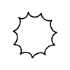 Filled Flash Element from Hand Drawn Icons - Variable Thickness Set
