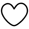 Filled Heart Element from Hand Drawn Icons - Variable Thickness Set