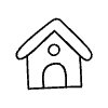 Filled Home Element from Hand Drawn Icons - Variable Thickness Set