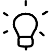 Filled Idea Lightbulb Element from Hand Drawn Icons - Variable Thickness Set