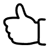 Filled Like Thumb Up Element from Hand Drawn Icons - Variable Thickness Set