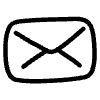 Filled Mail Inbox Close Element from Hand Drawn Icons - Variable Thickness Set