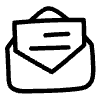 Filled Mail Inbox Open Element from Hand Drawn Icons - Variable Thickness Set