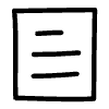 Filled Note Document Element from Hand Drawn Icons - Variable Thickness Set
