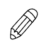 Filled Pencil Edit Element from Hand Drawn Icons - Variable Thickness Set