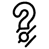 Filled Question Shadow Element from Hand Drawn Icons - Variable Thickness Set