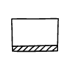 Filled Rectangle Bottom Element from Bubbles - Variable Line Thickness Set