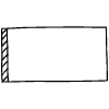 Filled Rectangle Left Element from Bubbles - Variable Line Thickness Set