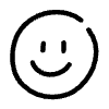 Filled Smiley Happy Element from Hand Drawn Icons - Variable Thickness Set