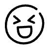 Filled Smiley Laugh 1 Element from Hand Drawn Icons - Variable Thickness Set