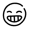 Filled Smiley Smile Element from Hand Drawn Icons - Variable Thickness Set