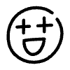 Filled Smiley Sparkle Element from Hand Drawn Icons - Variable Thickness Set