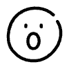 Filled Smiley Surprise Element from Hand Drawn Icons - Variable Thickness Set