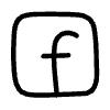 Filled Social Media Facebook Element from Hand Drawn Icons - Variable Thickness Set