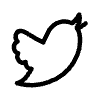 Filled Social Media Twitter Element from Hand Drawn Icons - Variable Thickness Set
