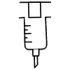 Filled Syringe Element from Hand Drawn Icons - Variable Thickness Set