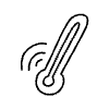 Filled Thermometer Element from Hand Drawn Icons - Variable Thickness Set