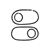 Filled Toggle Button Element from Hand Drawn Icons - Variable Thickness Set