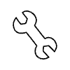 Filled Tools Double Wrench Element from Hand Drawn Icons - Variable Thickness Set