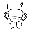 Filled Trophy Element from Hand Drawn Icons - Variable Thickness Set
