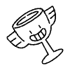 Filled Wing Smiley Trophy Element from Hand Drawn Icons - Variable Thickness Set