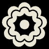 Flower Bloom Worm Line Inside Element from Patterns Tiles - Monochrome Set