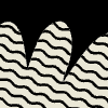 Flower Crop Wave Line Element from Patterns Tiles - Monochrome Set