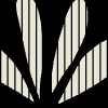 Flower Outline Print Stripe Line Element from Patterns Tiles - Monochrome Set