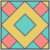 Glasses Stained Mosaic 12 Element from Patterns Mosaic - Colors Set