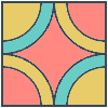 Glasses Stained Mosaic 2 Element from Patterns Mosaic - Colors Set