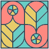 Glasses Stained Mosaic 76 Element from Patterns Mosaic - Colors Set