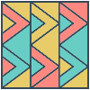 Glasses Stained Mosaic 8 Element from Patterns Mosaic - Colors Set