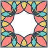 Glasses Stained Mosiac 107 Element from Patterns Mosaic - Colors Set