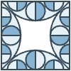 Glasses Stained Mosiac 117 Element from Patterns Mosaic - Monochrome Set