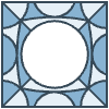 Glasses Stained Mosiac 119 Element from Patterns Mosaic - Monochrome Set