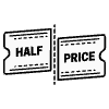 Half Price Ticket Element from Badges Geometric Set