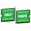 Half Price Ticket Element from Badges Geometric Set